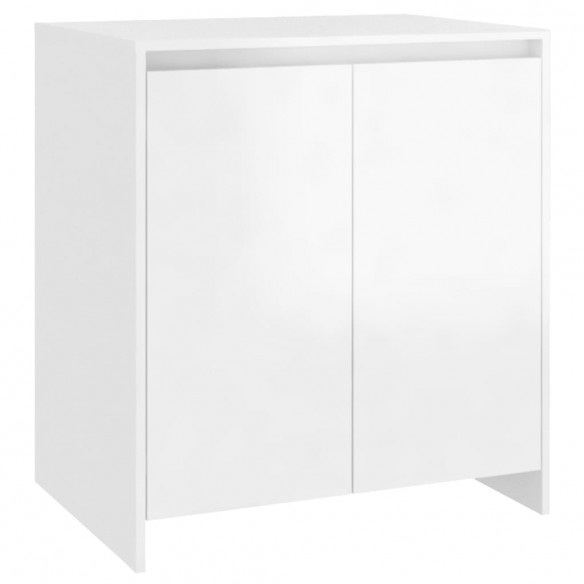 Buffets 3 pcs Blanc brillant Bois d'ingénierie