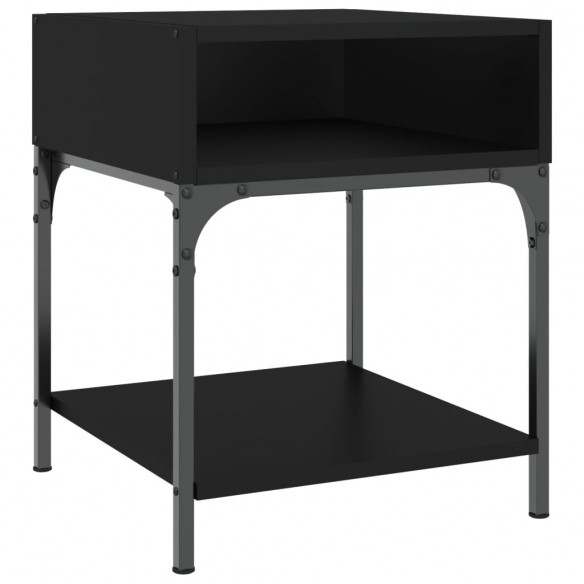 Table de chevet noir 40x41x50 cm bois d’ingénierie