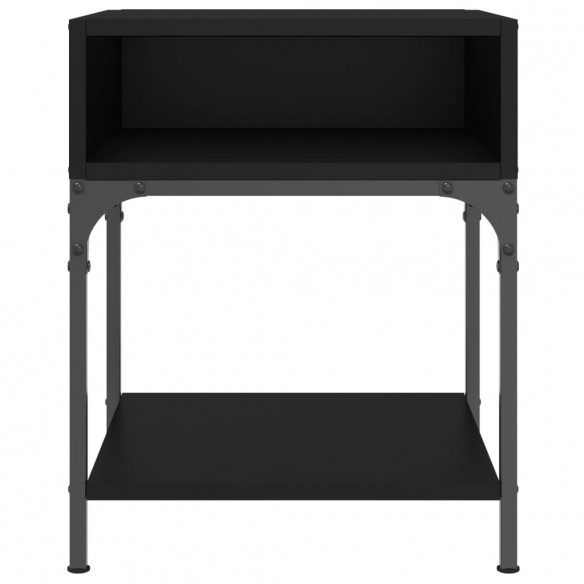 Table de chevet noir 40x41x50 cm bois d’ingénierie