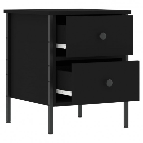 Table de chevet noir 40x42x50 cm bois d’ingénierie