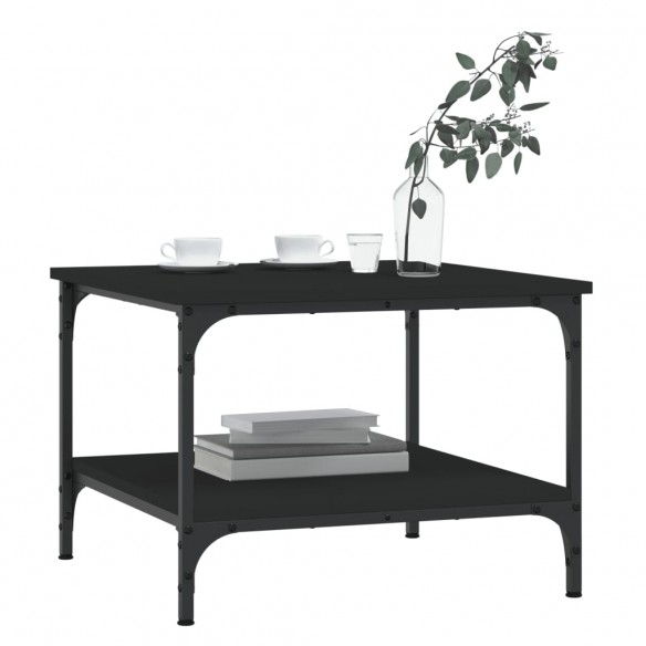 Table basse Noir 55x55x40 cm bois d'ingénierie