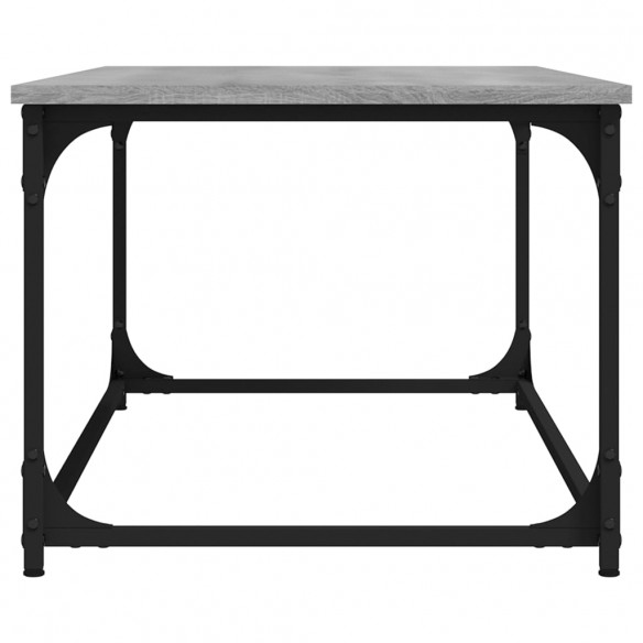 Table basse Sonoma gris 102x50x40 cm Bois d'ingénierie et fer