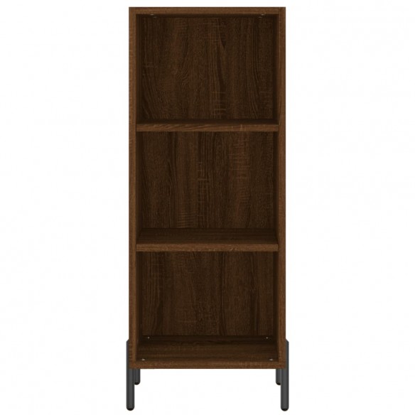 Buffet haut Chêne marron 34,5x34x180 cm Bois d'ingénierie