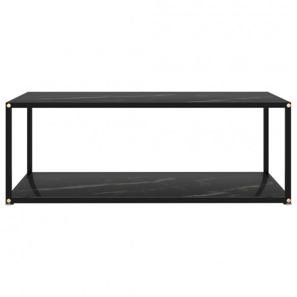 Table basse Noir 100x50x35 cm Verre trempé