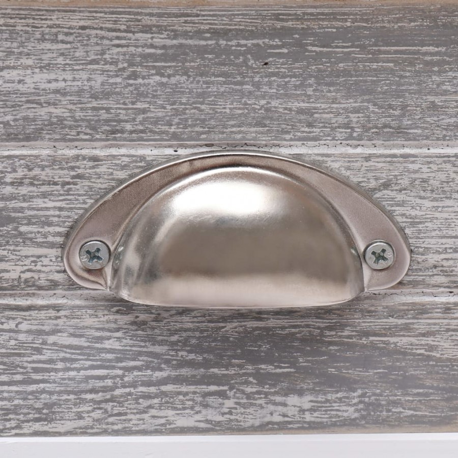 Table d'appoint Gris 40x40x40 cm Bois de Paulownia
