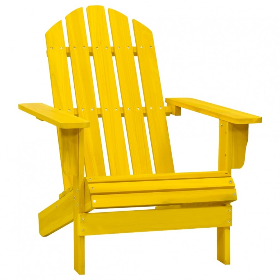 Chaise de jardin Adirondack Bois de sapin massif Jaune