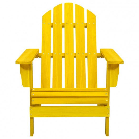 Chaise de jardin Adirondack Bois de sapin massif Jaune