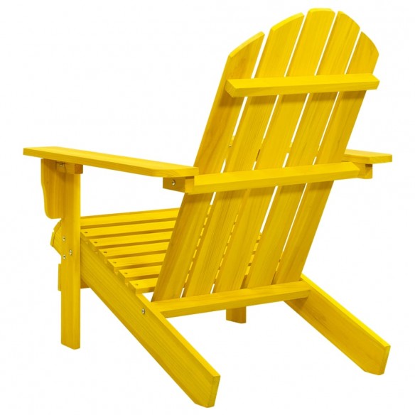 Chaise de jardin Adirondack Bois de sapin massif Jaune