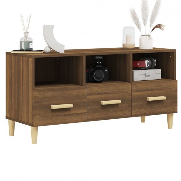 Meuble TV Chêne marron 102x36x50 cm Bois d'ingénierie