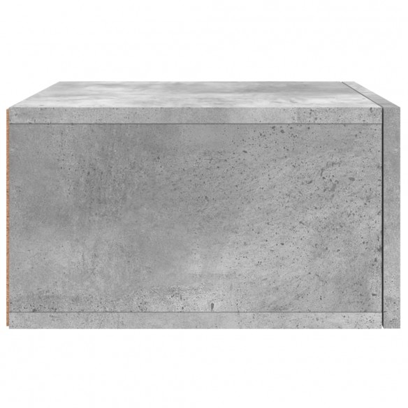 Table de chevet murale gris béton 35x35x20 cm