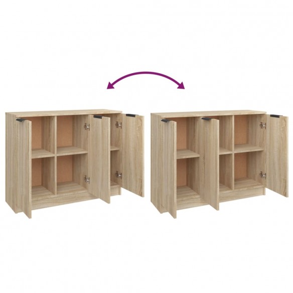 Buffet Chêne sonoma 90,5x30x70 cm Bois d'ingénierie