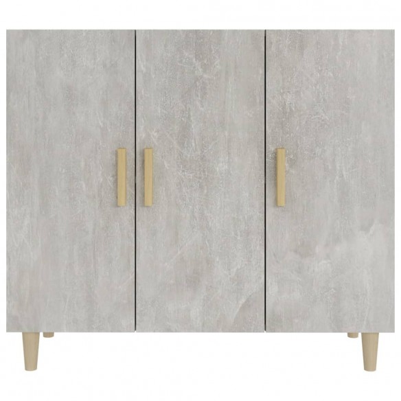 Buffet gris béton 90x34x80 cm bois d'ingénierie