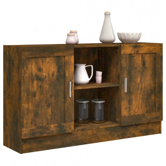 Buffet Chêne fumé 120x30,5x70 cm Bois d'ingénierie