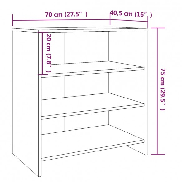 Buffets 2 pcs Chêne marron Bois d'ingénierie