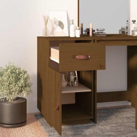 Armoire de bureau Marron miel 40x50x75 cm Bois massif de pin