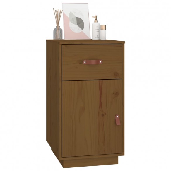 Armoire de bureau Marron miel 40x50x75 cm Bois massif de pin