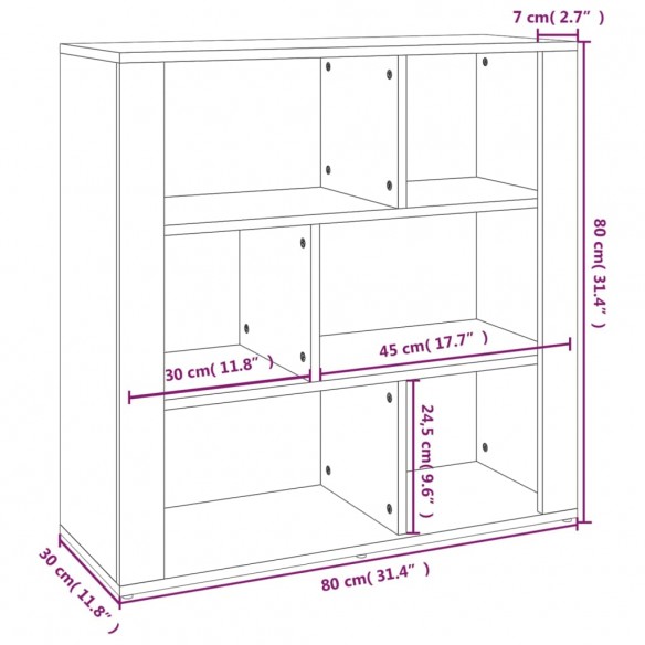 Buffet Blanc 80x30x80 cm Bois d'ingénierie