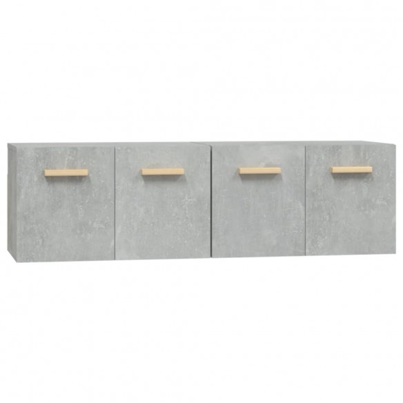 Armoires murales 2pcs Gris béton 60x36,5x35cm Bois d'ingénierie