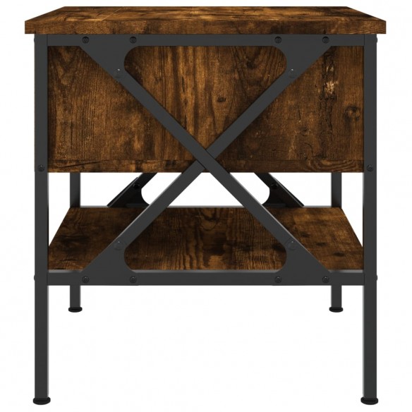 Table de chevet chêne fumé 40x42x45 cm bois d'ingénierie