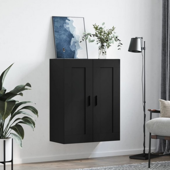 Armoire murale noir 69,5x34x90 cm bois d'ingénierie