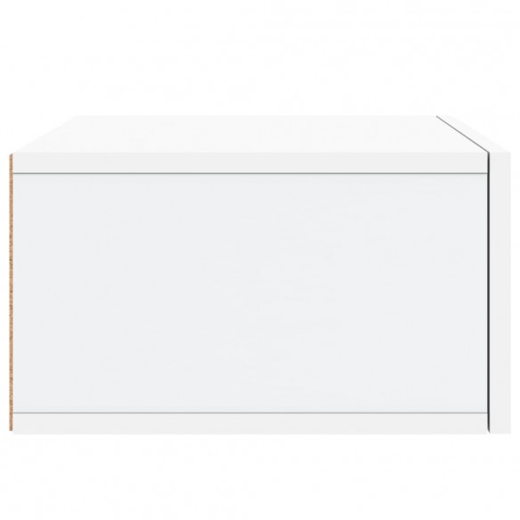 Table de chevet murale blanc 35x35x20 cm