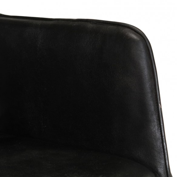 Chaise à bascule Noir Cuir véritable