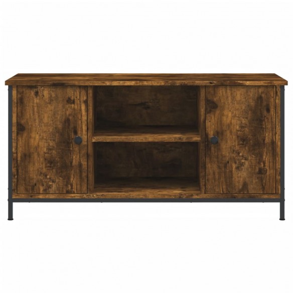 Meuble TV Chêne fumé 100x40x50 cm Bois d'ingénierie