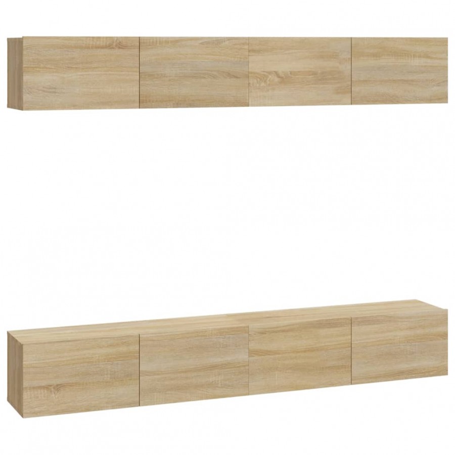 Meubles TV muraux 4 pcs Chêne sonoma 100x30x30 cm Meubles TV muraux 4 pcs Chêne sonoma 100x30x30 cm
