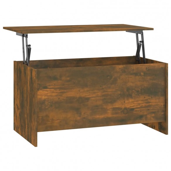 Table basse Chêne fumé 102x55,5x52,5 cm Bois d'ingénierie