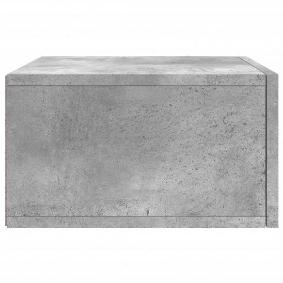 Table de chevet murale gris béton 35x35x20 cm