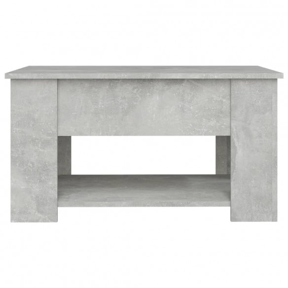 Table basse Gris béton 79x49x41 cm Bois d'ingénierie