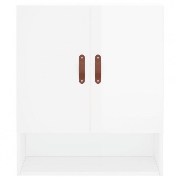 Armoire murale Blanc brillant 60x31x70 cm Bois d'ingénierie