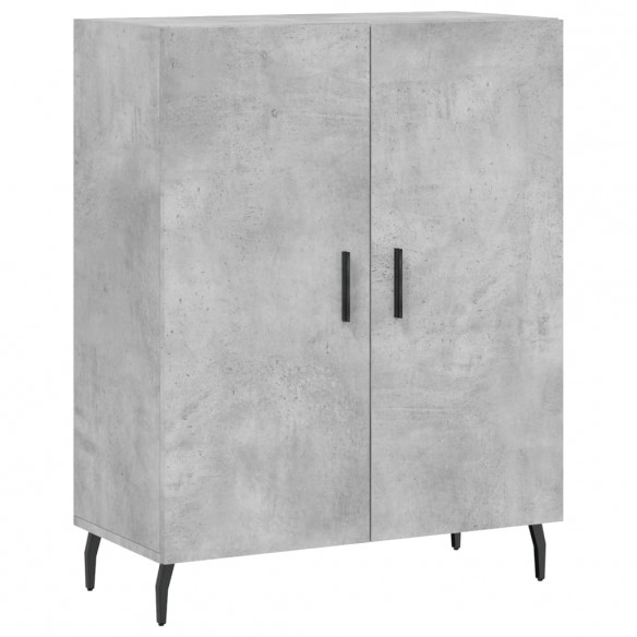 Buffet haut Gris béton 69,5x34x180 cm Bois d'ingénierie