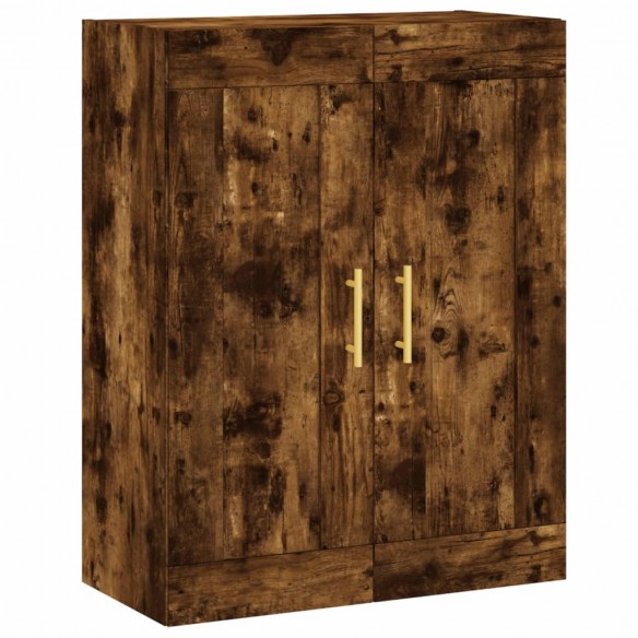 Armoire murale chêne fumé 69,5x34x90 cm bois d'ingénierie