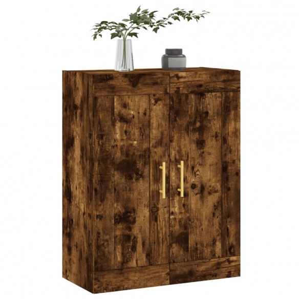 Armoire murale chêne fumé 69,5x34x90 cm bois d'ingénierie