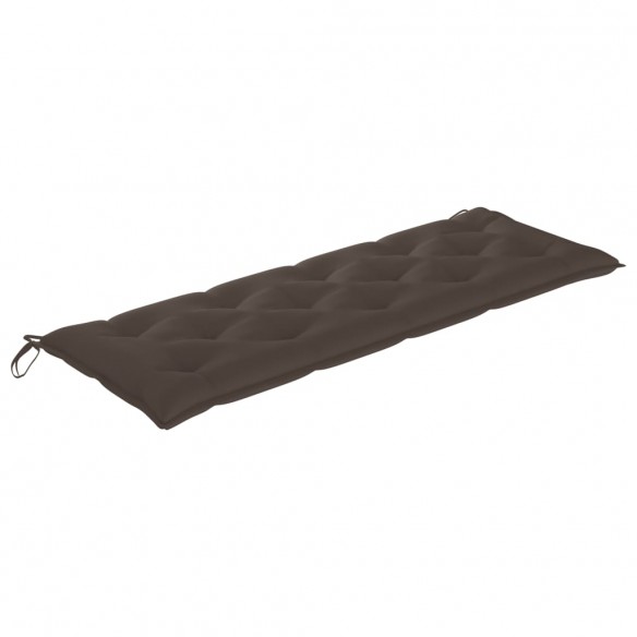 Banc de jardin 3 places avec coussin 150 cm Gris Eucalyptus