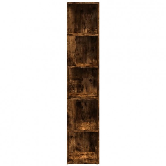 Armoire d'angle Chêne fumé 33x33x164,5 cm Bois d'ingénierie