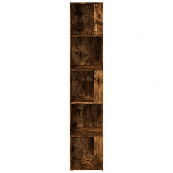 Armoire d'angle Chêne fumé 33x33x164,5 cm Bois d'ingénierie