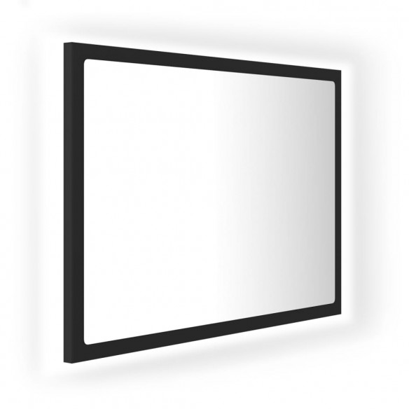 Miroir à LED de salle de bain Gris 60x8,5x37 cm Acrylique