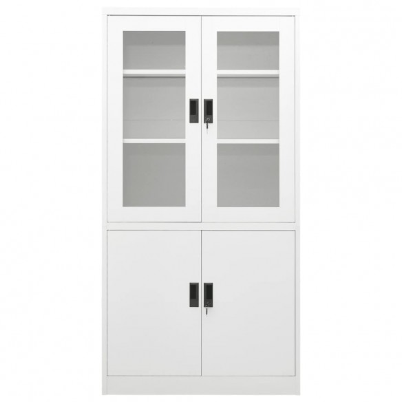 Armoire de bureau Blanc 90x40x180 cm Acier