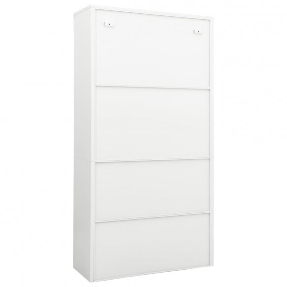 Armoire de bureau Blanc 90x40x180 cm Acier