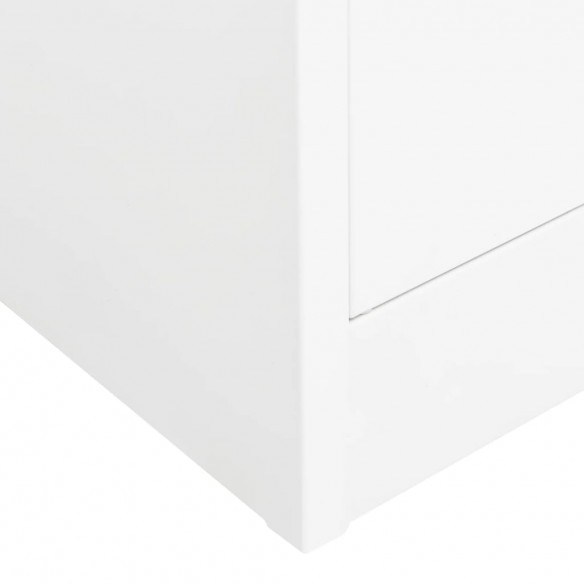 Armoire de bureau Blanc 90x40x180 cm Acier