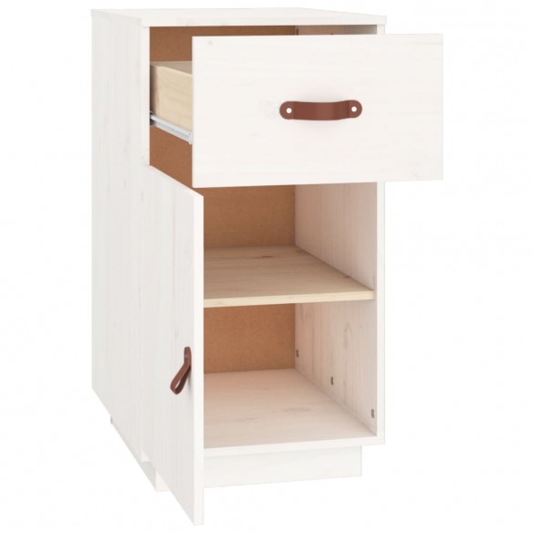 Armoire de bureau Blanc 40x50x75 cm Bois massif de pin