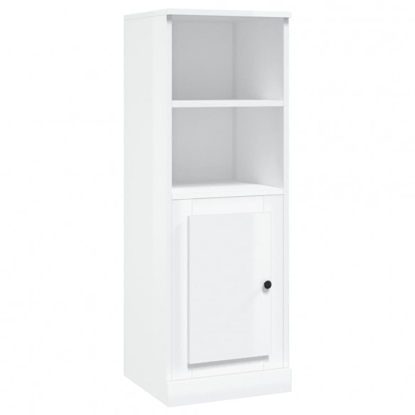 Buffet haut blanc brillant 36x35,5x103,5 cm bois d'ingénierie