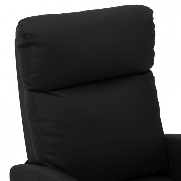 Fauteuil électrique de massage Noir Similicuir