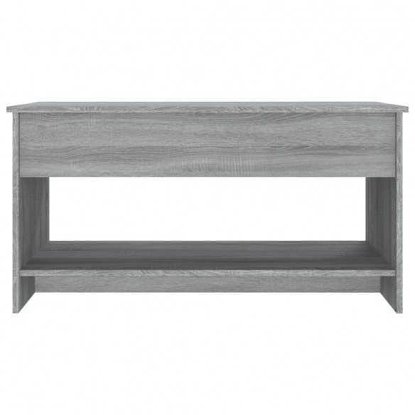 Table basse Sonoma gris 102x50x52,5 cm Bois d'ingénierie