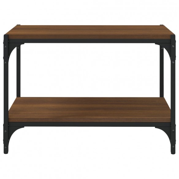 Meuble TV Chêne marron 60x33x41 cm Bois d'ingénierie et acier