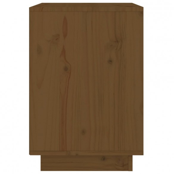 Table de chevet Marron miel 40x35x50 cm Bois de pin solide