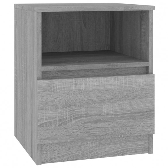 Tables de chevet 2 pcs sonoma gris 40x40x50cm bois d'ingénierie