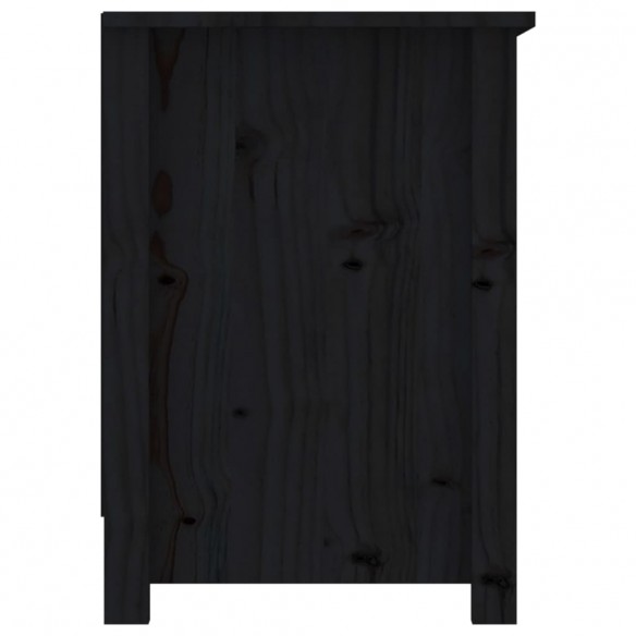 Meuble TV Noir 103x36,5x52 cm Bois de pin massif